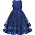 thumbnail image 2 of Vestido de Niña Azul Vestido de Gala Boda Fiesta Certamen Formal sin Mangas 8 Años, 2 of 6