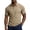 Khaki #011, variant on Mens Polo Shirts Textured Knit Stretchy Regular Fit Collared Golf Shirts, 2XL