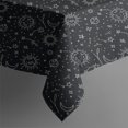thumbnail image 4 of Black Celestial Symbol Pattern Rectangle Tablecloth 60"x120",Waterproof Polyester Rectangle Table Cloth, Wipeable Spillproof Polyester Tablecloth for Dining, Camping, Indoor and Outdoor, 4 of 6