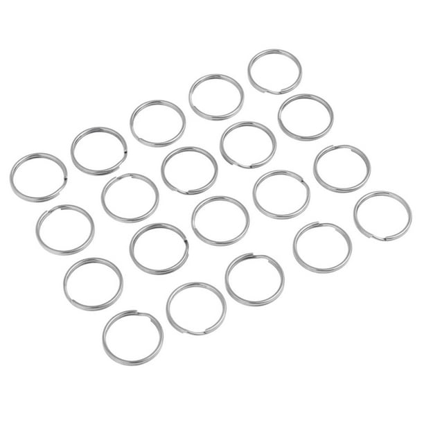 20 Pieza Anillo de Llavero Partido a Granel para Llaveros, Aros de Tarjetas 1.4x20mm Cola Anillos de hoja suelta