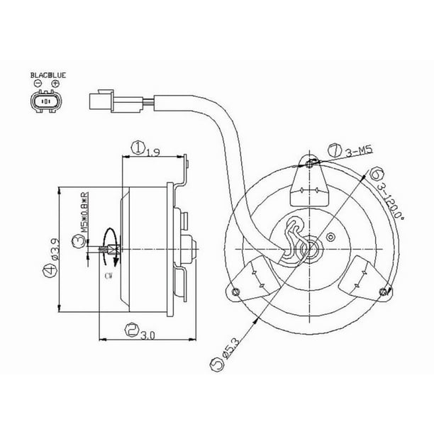 TYC 630680 Engine Cooling Fan Motor for 97-04 Mitsubishi Montero Sport MI3114104 - Walmart.com - Walmart.com | 97 Montero Sport Engine Diagram | | Walmart.com