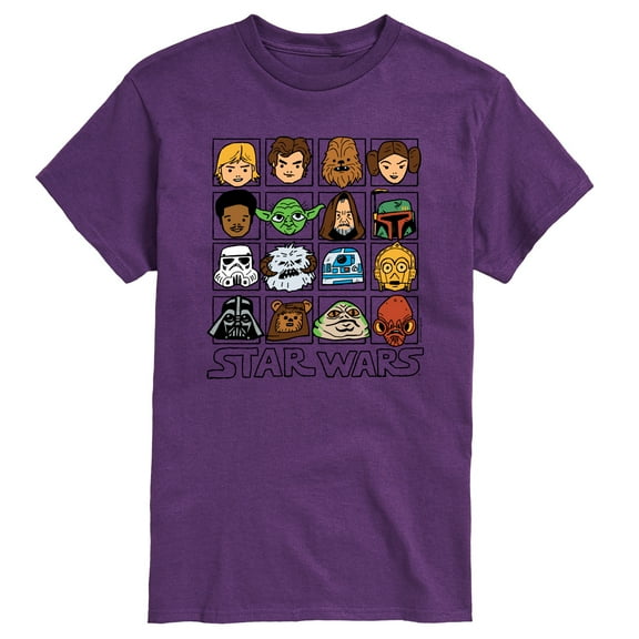 Star Wars - Yoda and Friends Face Grid - Men's Short Sleeve Tee