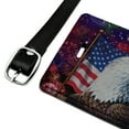 thumbnail image 2 of Eagle Patriotic 4th of July Celebration American Flag Fireworks Rectangle Leather Luggage Card Suitcase Carry-On ID Tag, 2 of 8