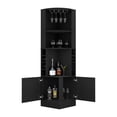 thumbnail image 5 of Kava Being Corner Bar Cabinet, Glass Rack, Double Door Cabinet, Eight Built-in Wine Rack, 5 of 7