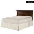 thumbnail image 2 of Crescent Bedding Pleated Bed Skirt Easy Care, Quadruple Pleated Design, Fabric Base Allows for Natural Draping, 15" Fall Covers Legs and Bed Frame (Full, Beige), 2 of 2