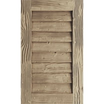 Ekena Millwork 16"W x 24"H Timberthane Sandblasted Vertical Faux Wood Non-Functional Gable Vent, Primed Tan