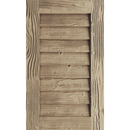 

Ekena Millwork 16 W x 36 H Timberthane Sandblasted Vertical Faux Wood Non-Functional Gable Vent Primed Tan