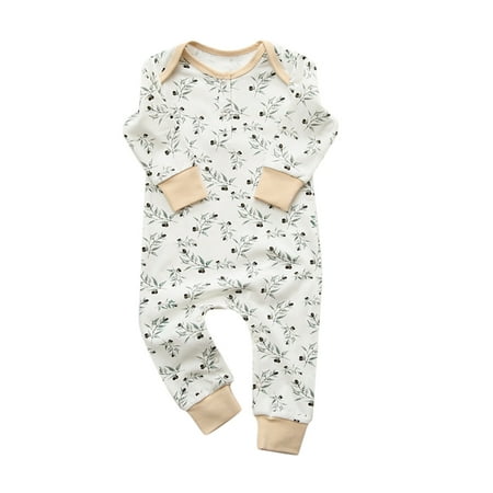 

Boy Baby Clothes for Boys Baby Boys Girls Sleepwear Romper Long Sleeve Graphic Print Bodysuit Romper Jumpsuit Pajamas Tall Size Clothes