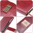 thumbnail image 4 of Naler Diary with Lock, A5 Journal with Lock 210 Pages, Locks Journal Password Notebook with Pen for Personal Daily Arrangement, Journey and Work Record, Wine Red, 4 of 8