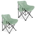 thumbnail image 1 of Silla Plegable para Camping Pesca Playa y Exteriores de Lona Impermebale Ligera Silla para Exterior Ergonomica con Estructura de Acero y Funda Transportadora Set de 2 Sillas (Verde), 1 of 5