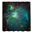 thumbnail image 3 of Ambesonne Space Shower Curtain, Nebula Star Dust Cloud, 69"Wx75"L, Teal Green, 3 of 5