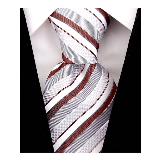 Scott Allan Collection - Brown Neckties Tie - Brown Gray Ties for Him ...
