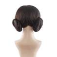 thumbnail image 3 of Peluca de cosplay con doble moño de la princesa Leia Brown, 3 of 3
