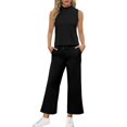 thumbnail image 3 of Set de dos piezas SAMPEEL para mujer Lounge Summer Black S, 3 of 6
