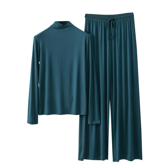 Uaswgudfs Pajamas Women's Cotton Long Sleeve Sleepwear Pullover Pj Sets Soft Loungewear Casual Pajama Set for Women 2025