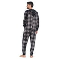 thumbnail image 4 of Ashford & Brooks Men's Adult Mink Fleece Hooded One-Piece Union Suit Pajamas, 4 of 5