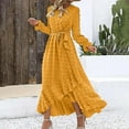 thumbnail image 2 of Elegant Dresses For Women Casual Bohemian Dress V Neck Long Sleeve Dress Long Dress Fall Midi Dresses 2023 Autumn Dresses For Woman Mini Dress, 2 of 6