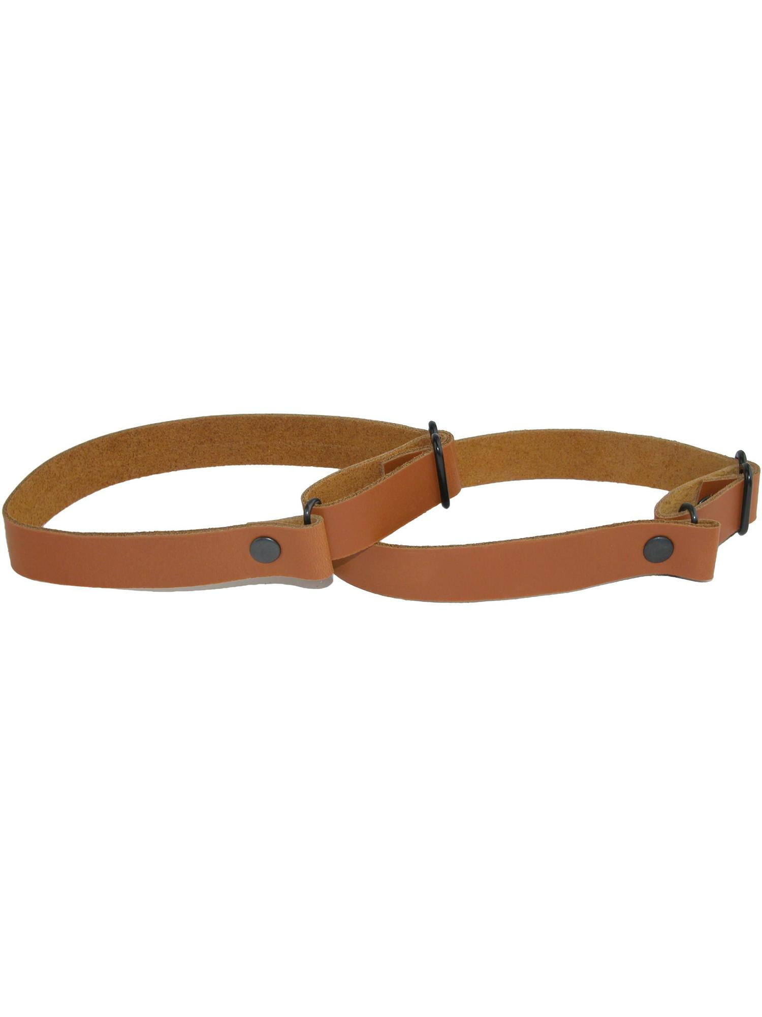 CTM Coated Leather Solid Color Adjustable Armband Sleeve Garter (Men