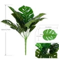 thumbnail image 4 of Artificial Plant Monstera Deliciosa Decor 4 Bundles Fake Shrubs Tropical Leaves Greenery Stems Palm Leaf Decor for Hawaiian Luau Party Decoration, 4 of 7