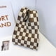 thumbnail image 2 of Bolso de mano tejido para mujer, tela suave , informal capacidad Beige Café Hugo Bolsos de hombro para mujer, 2 of 7
