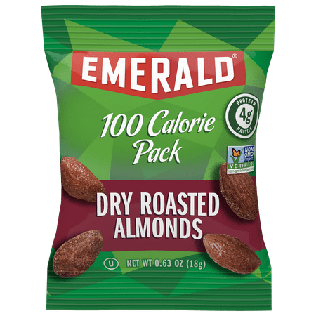 Emerald Dry Roasted Almonds 100 Calorie Packs, 7 ct (Pack of 6)