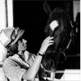 thumbnail image 2 of Art.com Diane Crump, the First Woman to Ride in the Kentucky Derby, with Her Horse Fathom, 1970 Stretched Canvas Print Wall Art, 16" x 16", 2 of 4