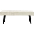 thumbnail image 4 of Entryway Bench - Beige Bench for Bedroom, Modern Ottoman End of Bed, Corduroy Padded Benches for Living Room, Foyer, Mudroom, Hallway - 39" L x 14" W x 17" H, 4 of 15