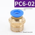 thumbnail image 3 of 10pcs 4mm-16mm Copper Pneumatic Air Connector Adapter M5 1/8" 1/4" 3/8" 1/2" PC Air Pipe Precise Thread Connector Hose Fittings, 3 of 12