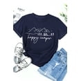 thumbnail image 2 of ABPHQTO Camiseta gráfica con estampado de letras Happy Camper casual azul para mujer, 2 of 5