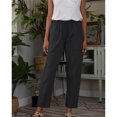 thumbnail image 2 of Pantalones casuales Bolsillo lateral Sueltos Lisos Cómodos Pantalones rectos transpirables con lazo para el trabajo diario, 2 of 6