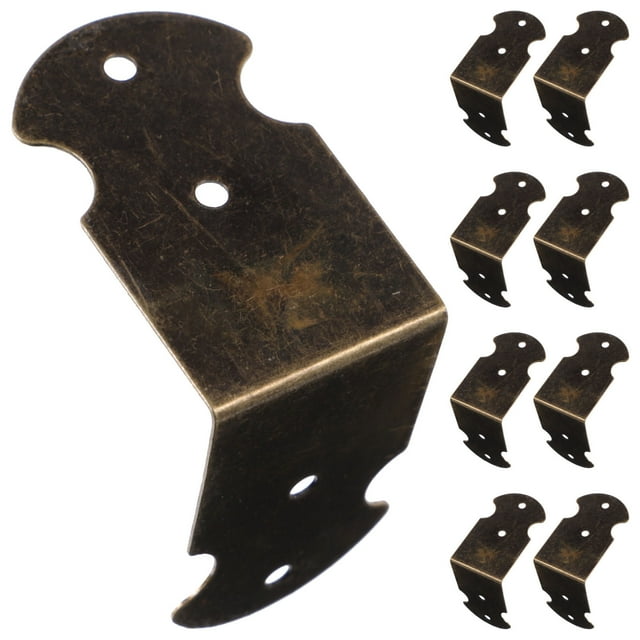 STRANDCHIC 20Pcs Coffee Metal Book Corner Protectors Sturdy Iron Decorative Box Edge Guards