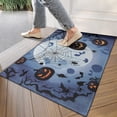 thumbnail image 4 of Happy Halloween Door Mat Decorations Horror Pumpkin Ghost Welcome Mat Retro Outdoor Inside Floor Rugs Crystal Velvet 30x17 Inches, 4 of 7