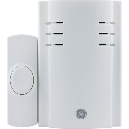 GE Wireless Plug-In Door Chime, Door Bell, with One Push Button