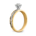 thumbnail image 6 of 14K Yellow Gold Ring Band Engagement Actual product is only Diamond Round, Size 6, 6 of 8