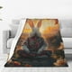 thumbnail image 1 of Balery Flower Meditating Rabbit Manta de Felpa Suave y Acogedora – Cobija de Franela Aterciopelada para Cama, Lavable y Cálida para Sofá, Mascotas, Transpirable-50"x40", 1 of 7