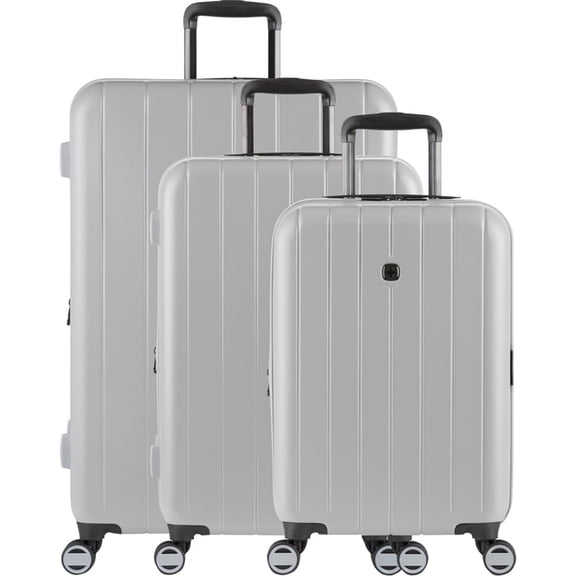 Swiss Gear Wanderlust Pro Lightweight Expandable Spinner, Grey, 3-Piece Set (20/24/28)