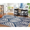 thumbnail image 3 of SAFAVIEH Capri Proinsias Leaves Wool Area Rug, Navy/Ivory, 3' x 5', 3 of 7