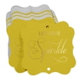 thumbnail image 3 of Inkdotpot Real Gold Foil Bracket Shape Paper Hang Tags Let Love Sparkle Wedding Favor Tags Pack Of 50, 3 of 6
