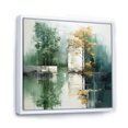 thumbnail image 2 of Designart "Echoes Of Green And White Forest I" Forest Floater Framed Wall Art Prints, 2 of 5