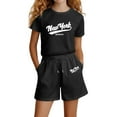 thumbnail image 3 of Gaexia Girls Summer Outfits Size 6 Floral Print Shorts Outfits Clothes Cotton Outfits Short T-Shirt Shorts Set Summer Shorts Sets Little Girls, 3 of 7