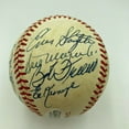 Hall Of Fame Multi Signed Cracker Jack Old Timers Game Baseball Beckett