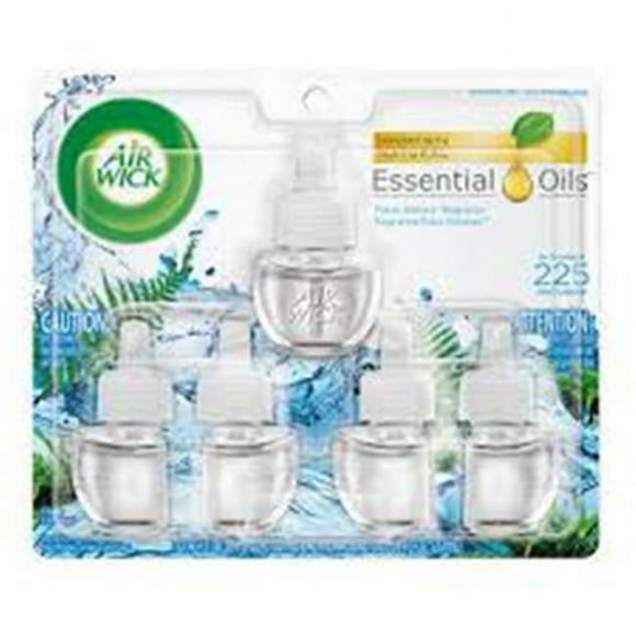 Air Wick Plug in Scented Oil, 5 Refills, Fresh Waters, (5x0.67oz), Essential Oils, Air Freshener, Packaging May Vary
