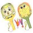 thumbnail image 1 of 2PCS Pickleball Paddles Cute Beach Paddle Racket Game Set with Shuttlecocks, 1 of 10