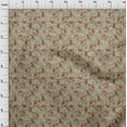 thumbnail image 4 of oneOone Cotton Flex Brown Fabric Florals Dress Material Fabric Print Fabric By The Yard 40 Inch Wide, 4 of 5