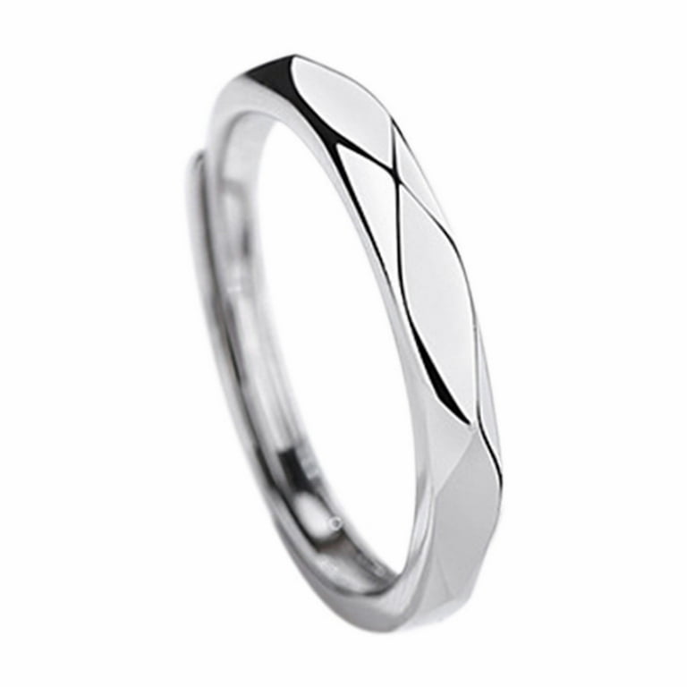 hanxiulin 925 sterling italian silver lover adjustable ring for couple set black and ring for men and women a simple light and love ring for lovers
