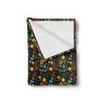thumbnail image 2 of Floral Soft Flannel Fleece Throw Blanket, Scandinavian Art Style Sketch of Ornamental Flowers with Leaves, Cozy Plush for Indoor and Outdoor Use, 50" x 70", Charcoal Grey and Multicolor, by Ambesonne, 2 of 5