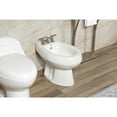 thumbnail image 3 of Kingston Brass KB6328CML Manhattan Three-Handle Bidet Faucet with Brass Pop-Up, Brushed Nickel, 3 of 6