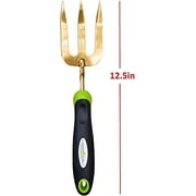 Garden Guru Titanium Hand Weeder Fork Tool – Rust Resistant – Ergonomic Handle – Great for Planting, Spreading Mulch, Weeding, Loosening & Transplanting Soil (4 Pack)
