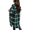 thumbnail image 4 of xiaxaixu Women Plaid Coat, Button-down Long Sleeve Lapel Outerwear with Pockets, 4 of 5