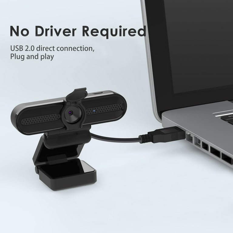 Vizolink 2K/1080p Wide Angle Autofocus Webcam with 2
